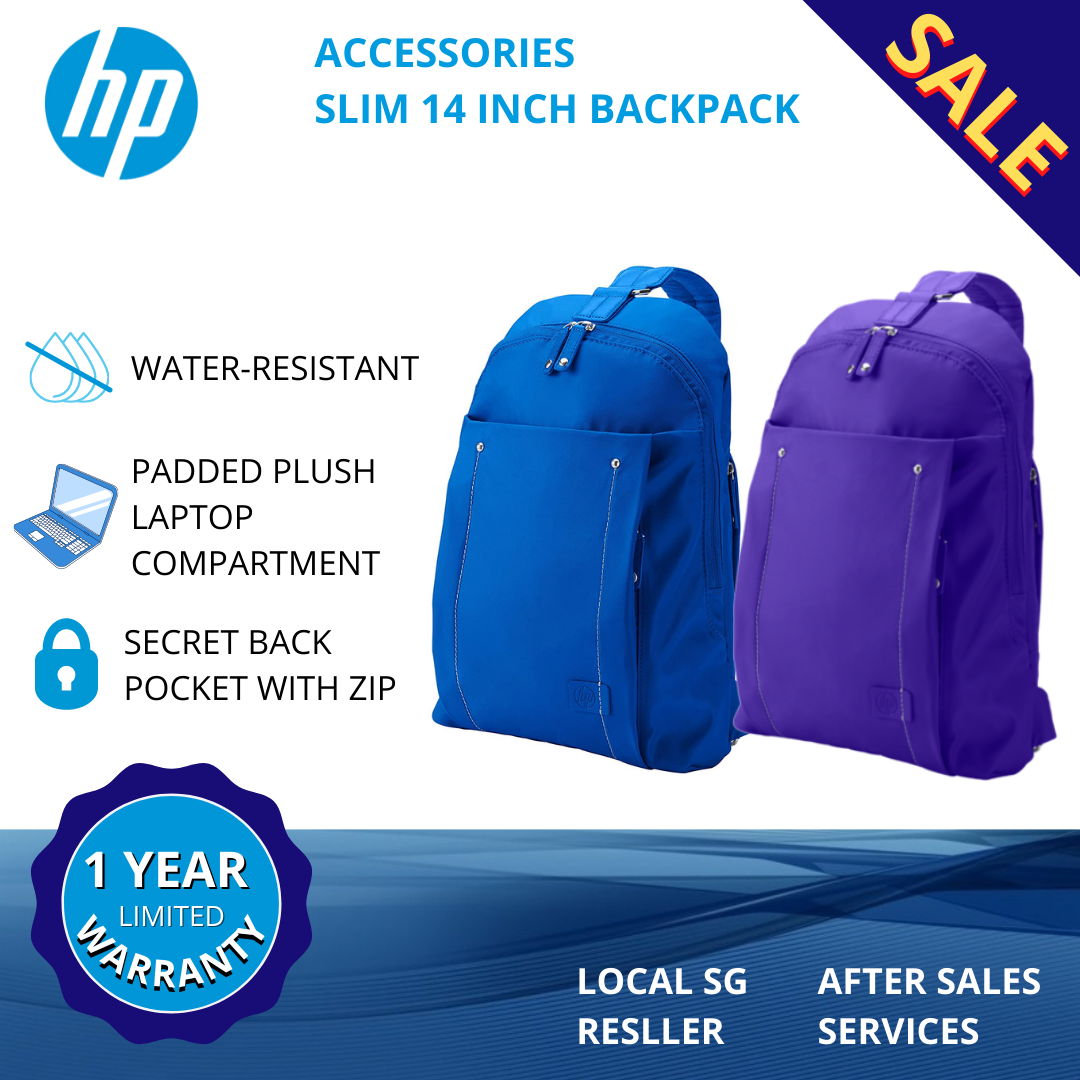 HP 14 Inch Slim Laptop Sling Backpack